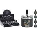 Cendrier rond étanche et facile à nettoyer modèle aléatoire - 9 x 12 cm image 0