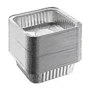 COOKER KING 6-inch Square Aluminum Foil Plates, 50 pcs image 0