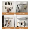 Maxcook Punch-free Knife Rest With Hooks White MCZW7223 image 7