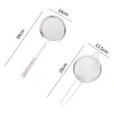 BJ 304 Stainless steel strainer, strainer, strainer, soybean milk strainer, strainer, fine mesh, foaming spoon, flour strainer, two piece set image 6