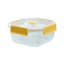 Citylife 3-teiliges Set aus Glas-Crisper, hochtemperaturbeständige Lunchbox, Bento-Box, großes Fassungsvermögen, versiegelt, quadratisch – 320/520/800 ml image 2