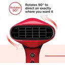 Revlon Airflow Control Compact Hair Dryer 2000w, Compact Dryer, Rotating Built-in Concentrator, Diffuser Included, RVDR5320 image 2
