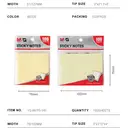 M&G Sticky Notes Yellow 100 Sheets 3"x3" image 2