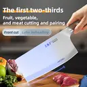WANGMAZI Household Knife Kitchen Knife Three in One Steel Cutting Knife - Chopping and Cutting image 3