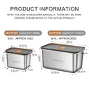 Maxcook 3pcs - 304 Stainless Steel Crisper Lunch Box Refrigerator Sealed Storage Box MCFT1434 - with Lid image 9