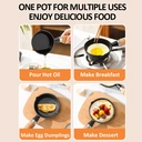 Maxcook Uncoated Cast Iron Pot - Wooden Handle - 10cm Diameter image 4