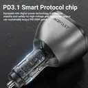 ACEFAST B14 165W 3-Port (USB-C*2/ USB-A) Car Charger - Black image 3