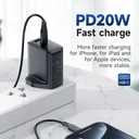 ACEFAST A8 PD32W Dual Port Charger(USB-C/ USB-A) - Black image 2