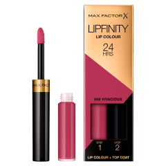 Max Factor Lipfinity Lip Colour Lipstick, 2-Step Long Lasting, 040 Vivacious, 2.3ml + 1.9g