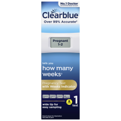 Clearblue Pregnancy Test With Weeks Indicator, Tells You How Many Weeks, 1 Digital Test