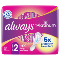 Always Platinum Ultra Long with Wings Size 2 10 Pads