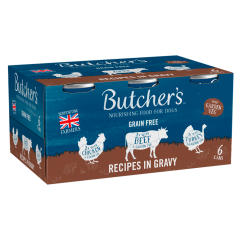 Butcher's Recipes in Gravy Wet Dog Food Tins 6 x 400g