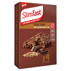 SlimFast Choc Chip Meal Bars 4 x 60g (240g)