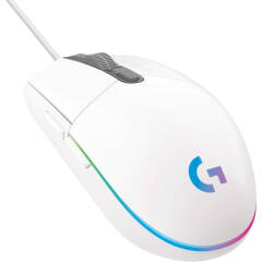 Original Logi G102 Gaming Mouse | USB Light Sync with Customizable RGB Lighting | 6 Programmable Buttons | Gaming Grade Sensor | 8K DPI Tracking | 16.8mn Color, Light Weight Comfortable Design – White