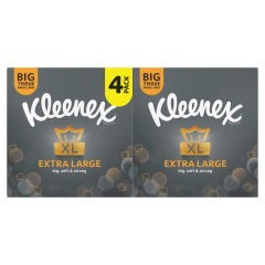 Kleenex Extra Large Tissues - Compact Quad Pack