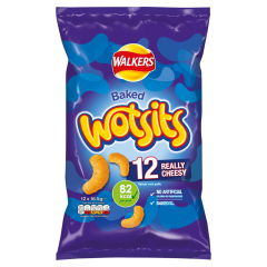 Walkers Wotsits Really Cheesy Multipack Snacks Crisps 12x16.5g