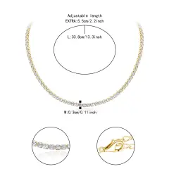 Ever Faith Tennis Necklaces for Women, Cubic Zirconia Necklace Choker Necklace Classic Dainty Jewelry Gifts