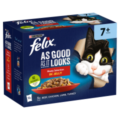 Felix As Good As It Looks Senior Cat Food Meaty Selection in Jelly 12 x 100g