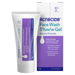 Acnecide Face Wash 5% w/w Benzoyl Peroxide Gel 50g