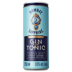 BOMBAY SAPPHIRE Gin & Tonic Premix Cocktail, 25cl