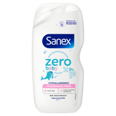 Sanex Zero% Hypoallergenic Baby Bath Foam & Shampoo 450ml