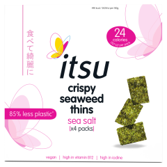 itsu sea salt crispy seaweed thins multipack 4x5g