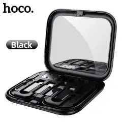 HOCO Multifunctional Data Cable Storage Box with Multi-Type Cable Adaptors, Charging Cable and SIM Card Pin