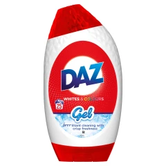 Daz Liquid Laundry Detergent Gel 875ML 25 Washes, Whites And Colours