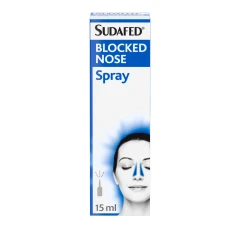 Sudafed Blocked Nose Spray Congestion Relief Lasts Up to 10 Hours 15ml