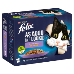 Felix Adult Cat Food Favourites Selection in Jelly 12 x 100g