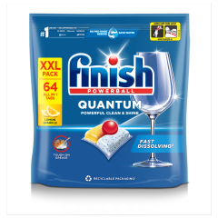 Finish Quantum All in One Dishwasher Tablets Lemon - 64 Tabs