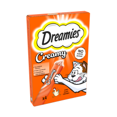 Dreamies Creamy Snack Cat & Kitten Treat with Chicken 4 x 10g