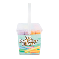 BOX OF 36 COLOURED CHALKS