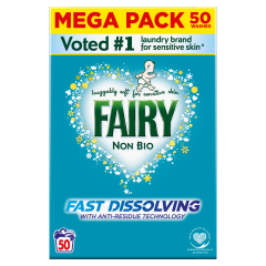 Fairy Non Bio Washing Powder 3.25kg, 50 Washes