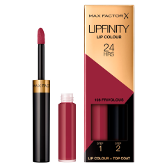 Max Factor Lipfinity Lip Colour Lipstick, 2-Step Long Lasting, 108 Frivolous, 2.3ml + 1.9g