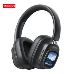 MINISO G90 Bluetooth Noise Cancellation Headphones, with Touch-screen Display, 46 hour Battery Life - Black