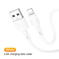 HOCO USB-A to iP Fast Charging Data Cable - 1M White