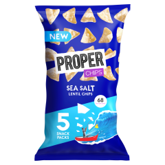 Proper Chips Sea Salt Lentil Chips 5 x 14g (70g)