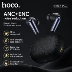 EQ23 Plus Earphones Duke Ⅱ true wireless ANC+ENC BT headset black