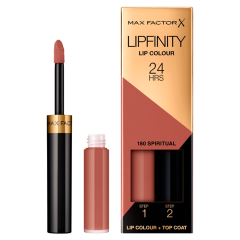 Max Factor Lipfinity Lip Colour Lipstick 2-Step Long Lasting 180 Spiritual 2.3ml + 1.9g