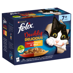 Felix As Good As It Looks Doubly Delicious Senior Cat Food Meaty Selection in Jelly 12 x 100g