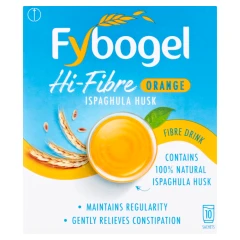 FYBOGEL HI-FIBRE ORANGE CONSTIPATION RELIEF SACHETS - ISPAGHULA HUSK FIBRE DRINK 30PK