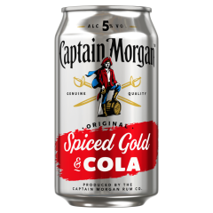 Captain Morgan Original Spiced Gold & Cola 5% vol 330ml Ready to Drink Premix Can