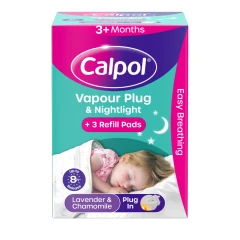 Calpol Vapour Plug In & Nightlight 3+ Months Plug and 3 refills