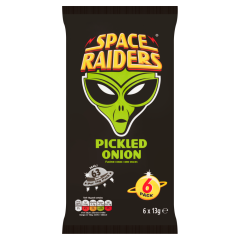 Space Raiders Pickled Onion Multipack Crisps 6 Pack