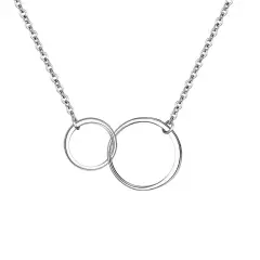 Ever Faith Mother Daughter Necklace Sterling Silver Infinity Interlocking Double Circles Pendant Necklace