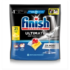 Finish Ultimate Deep Clean & Shine Dishwasher Tablets Lemon - 21 Tabs