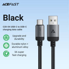 ACEFAST C20-04 USB-A to USB-C aluminum alloy charging data cable