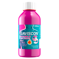 GAVISCON DOUBLE ACTION LIQUID HEARTBURN INDIGESTION MINT 300ML