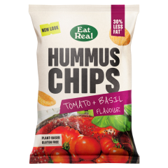 Eat Real Tomato + Basil Flavour Hummus Chips 110g